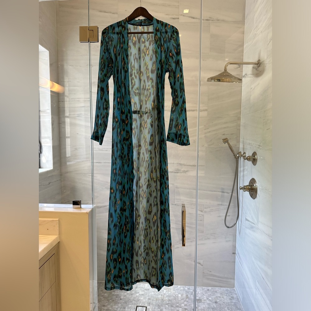 Matte Collection Blue Leopard Cover Up